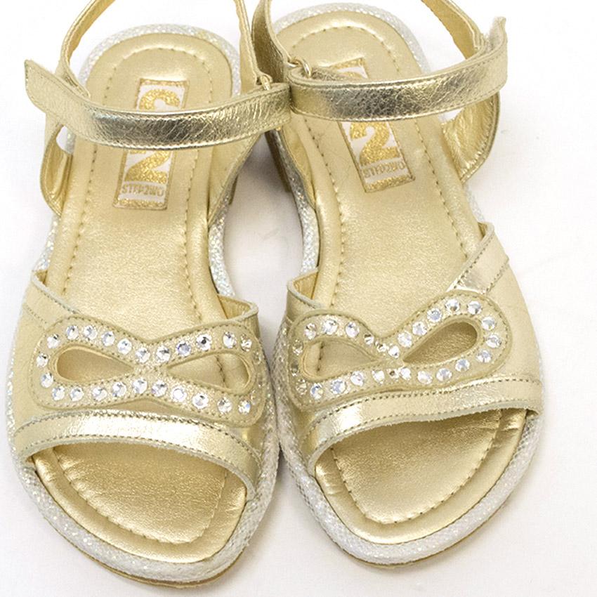 Step 2wo Girls Gold Sandls