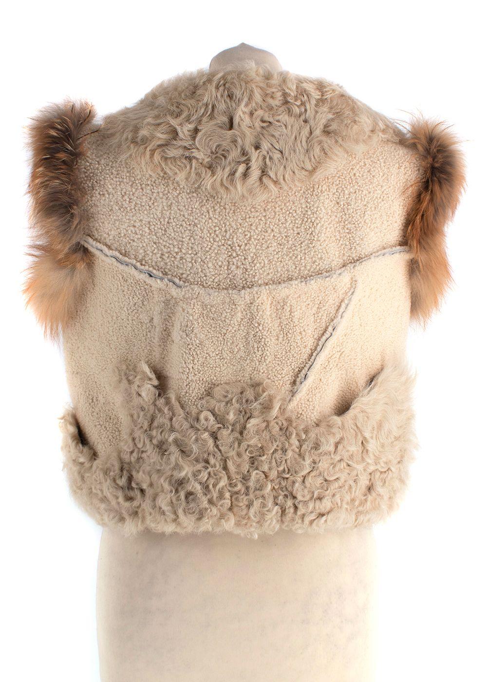 Dolce and Gabbana Fox Fur and Shearling Gilet