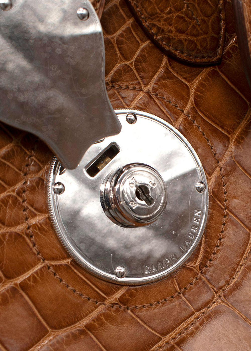 Ralph Lauren Ricky 33 Caiman Crocodile Bag
