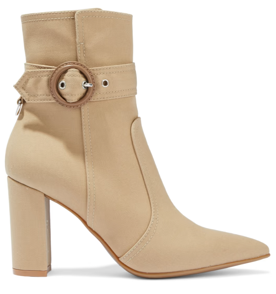 Miller Buckled Twill Ankle Boots
