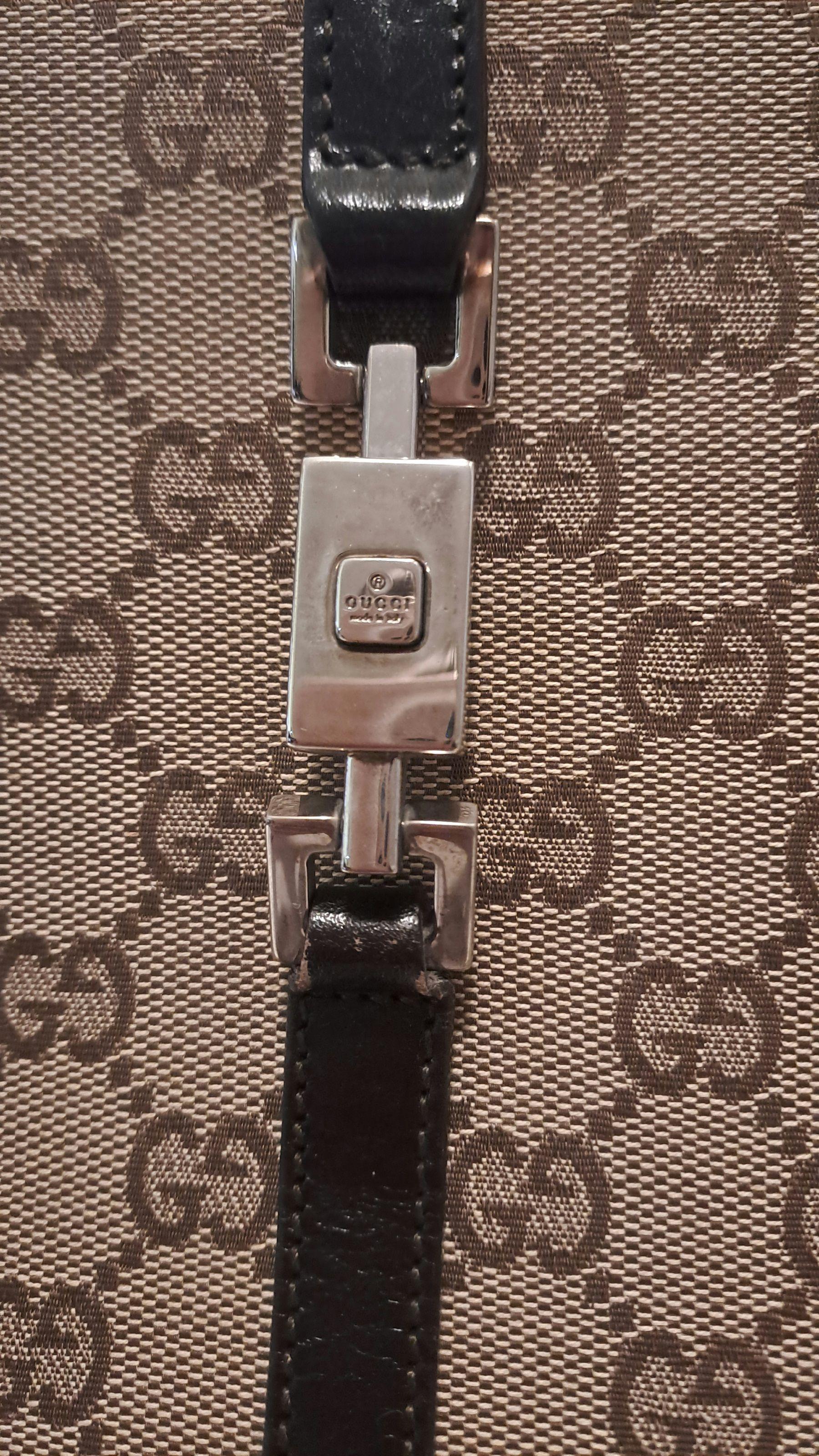 Gucci Vintage Brown Monogram Jackie Shoulder Bag