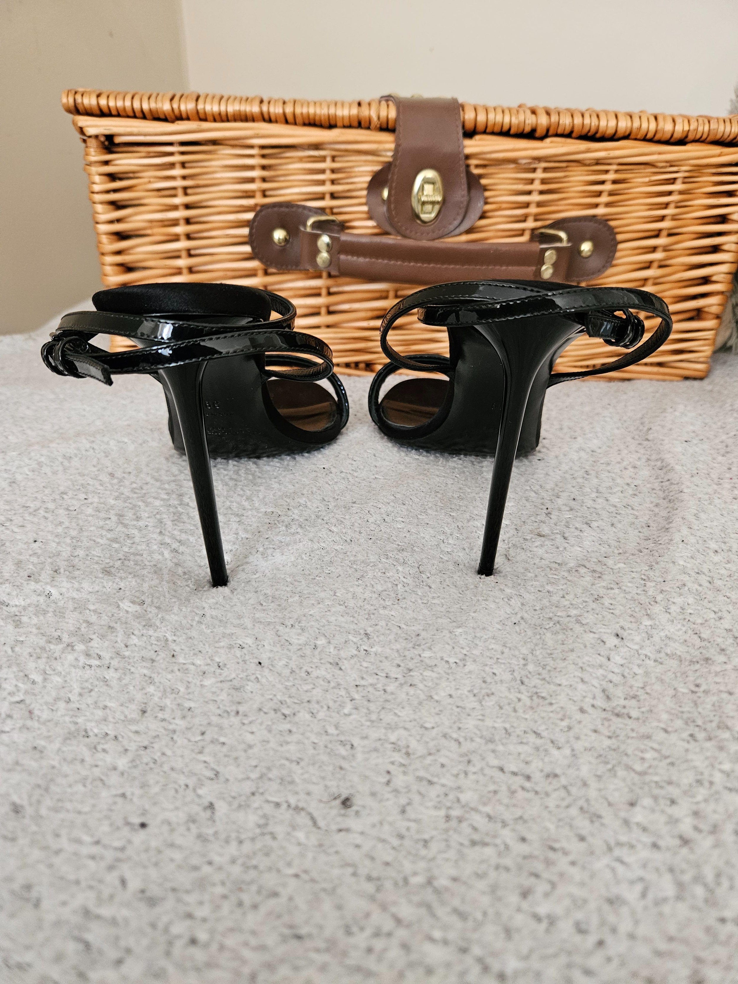 Saint Laurent Black Piano Keyboard Heels