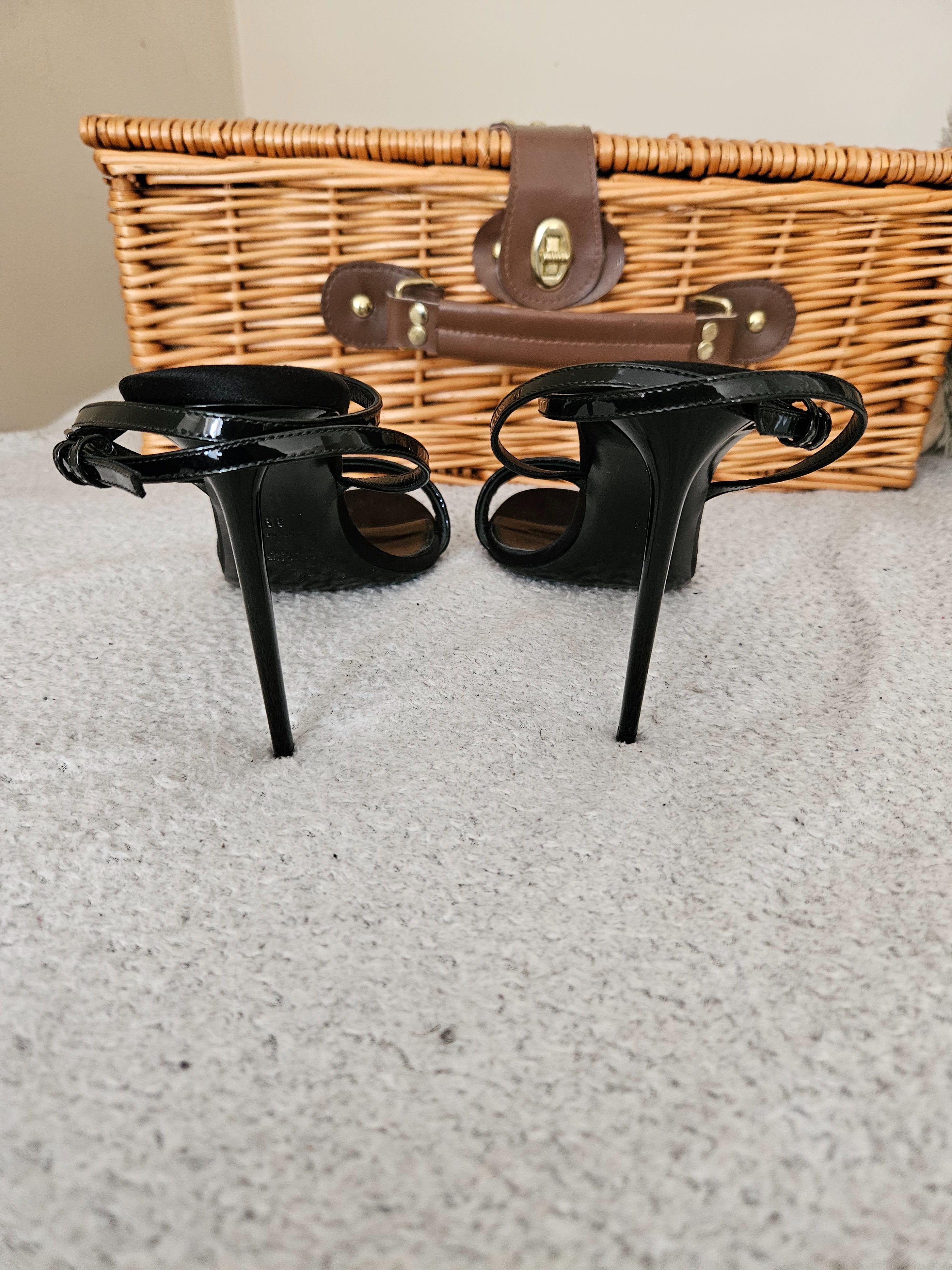 Saint Laurent Black Piano Keyboard Heels