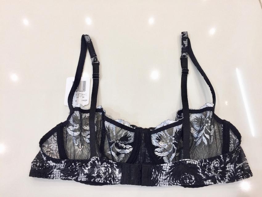 Aubade Embroidered Houndstooth Underwired Bra & St Tropez Set
