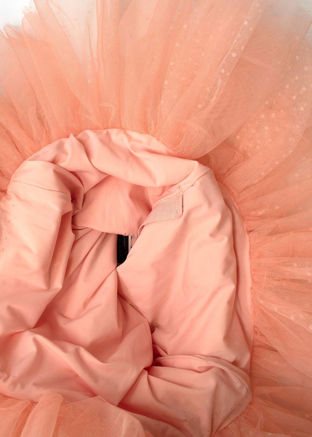 Pink Swiss Dot Tulle Cocktail Dress