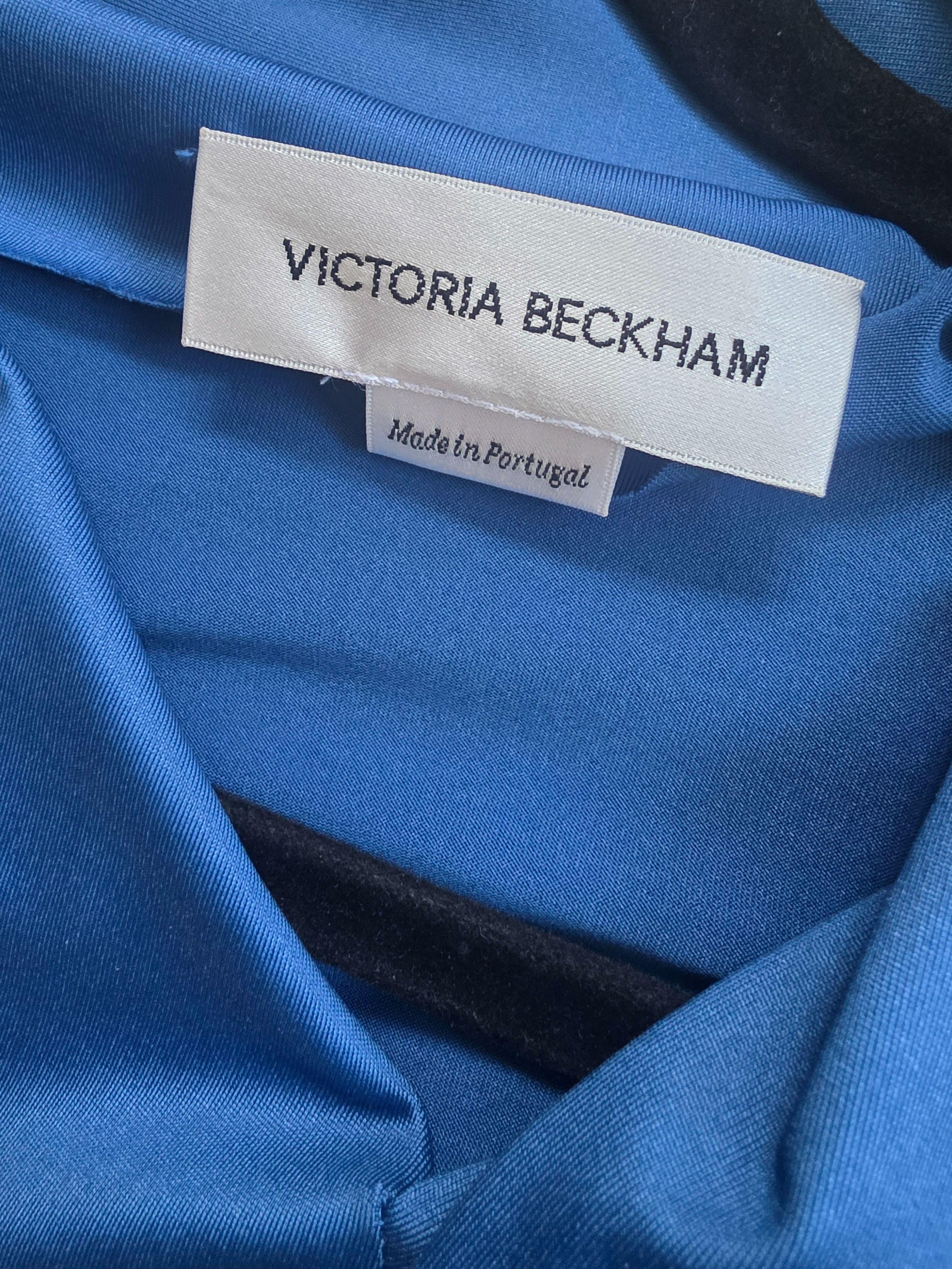 Victoria Beckham Blue Jersey Gown
