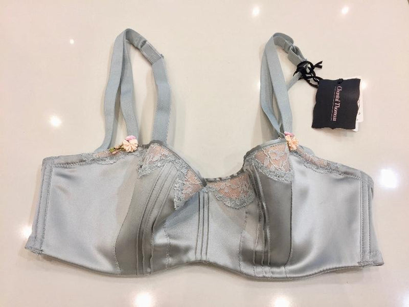 Chantal Thomass Green Pure Silk Balconette Bra & Thong Set