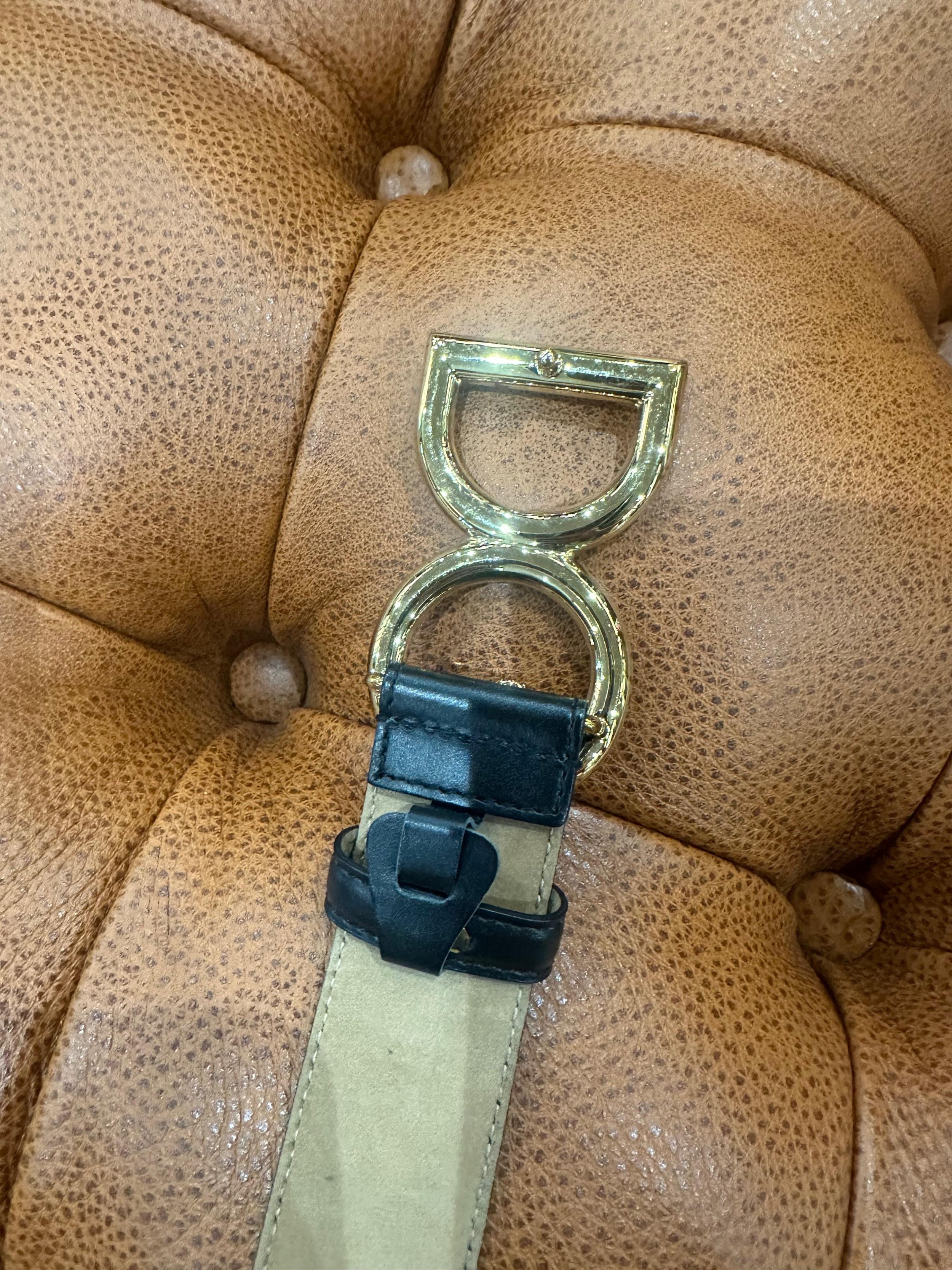 Dolce & Gabbana Black Leather DG Belt