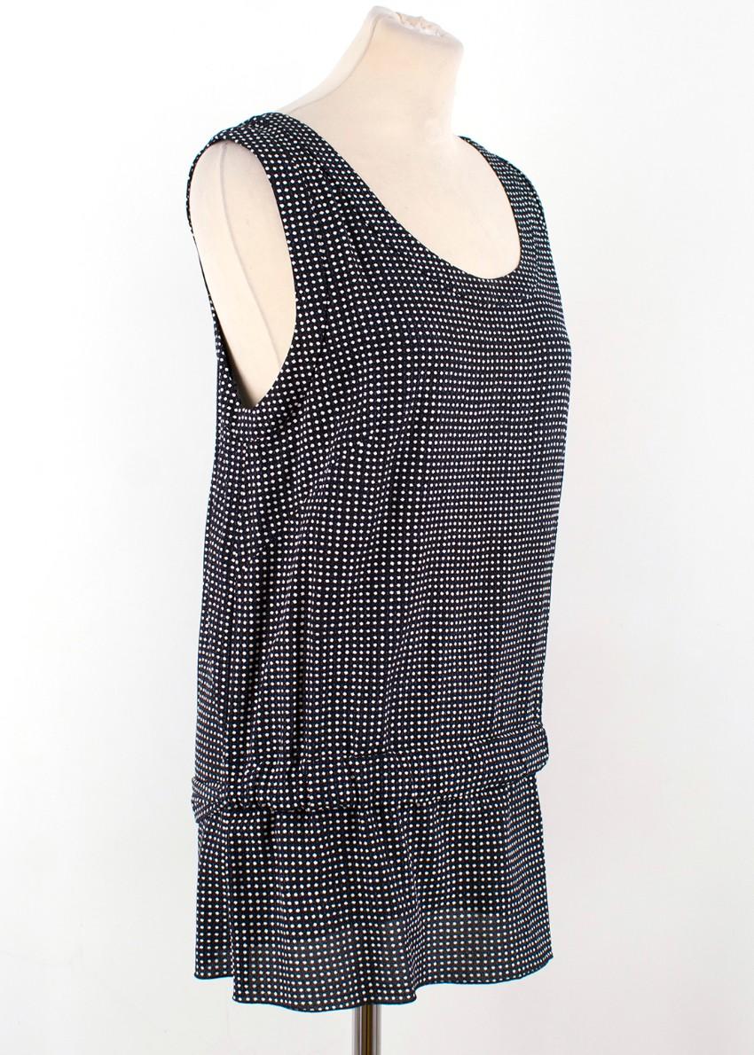 Marni Black Polkadot Tie Back Tunic