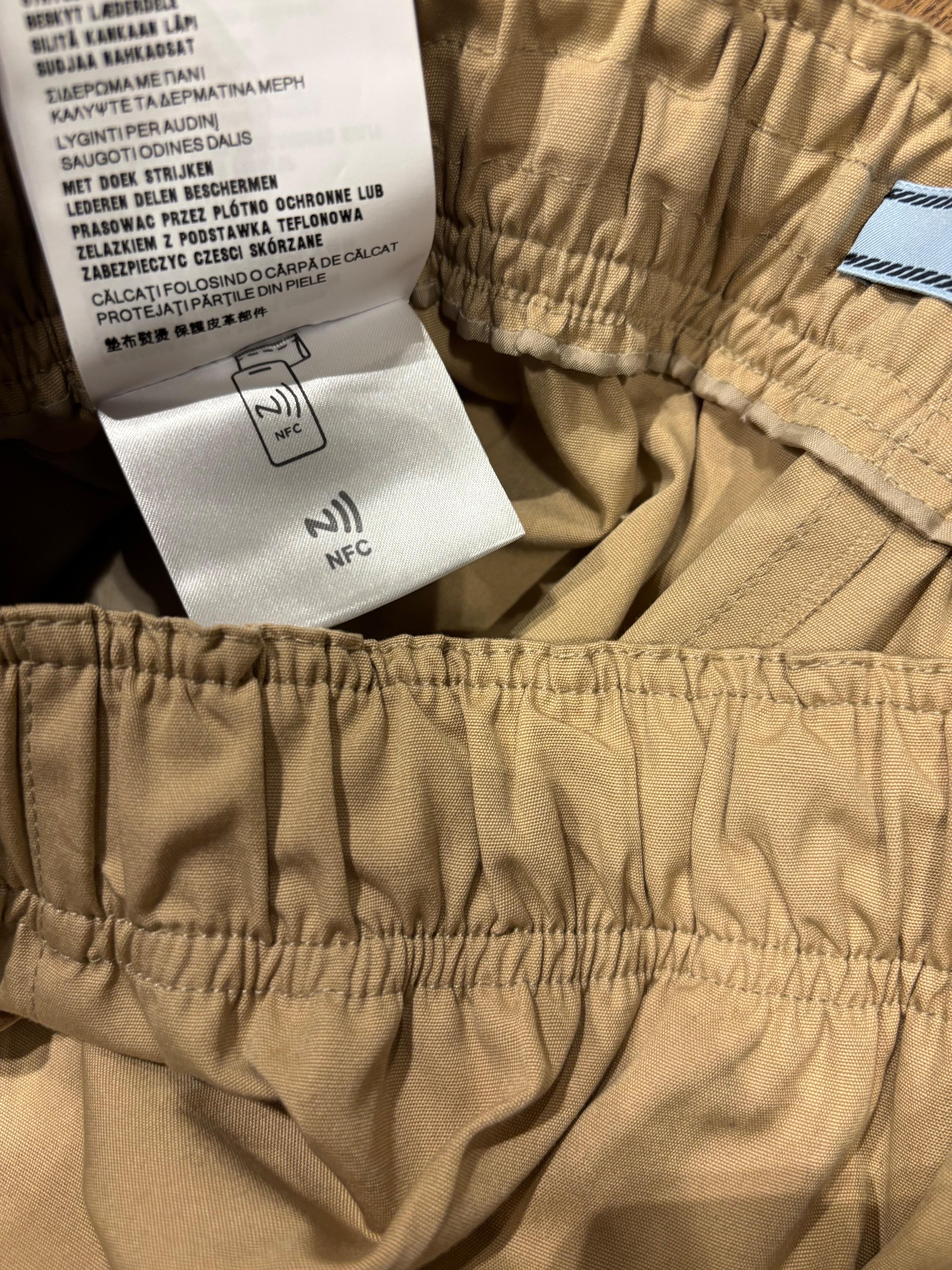 Prada Beige Cotton Wide Leg Pants