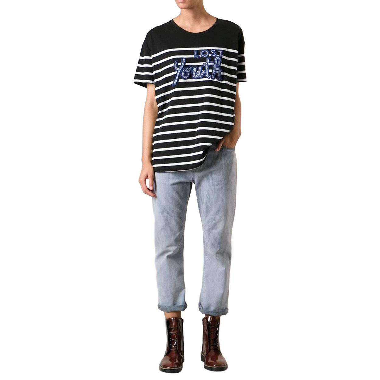 Each x Other Striped Embroidered T-Shirt