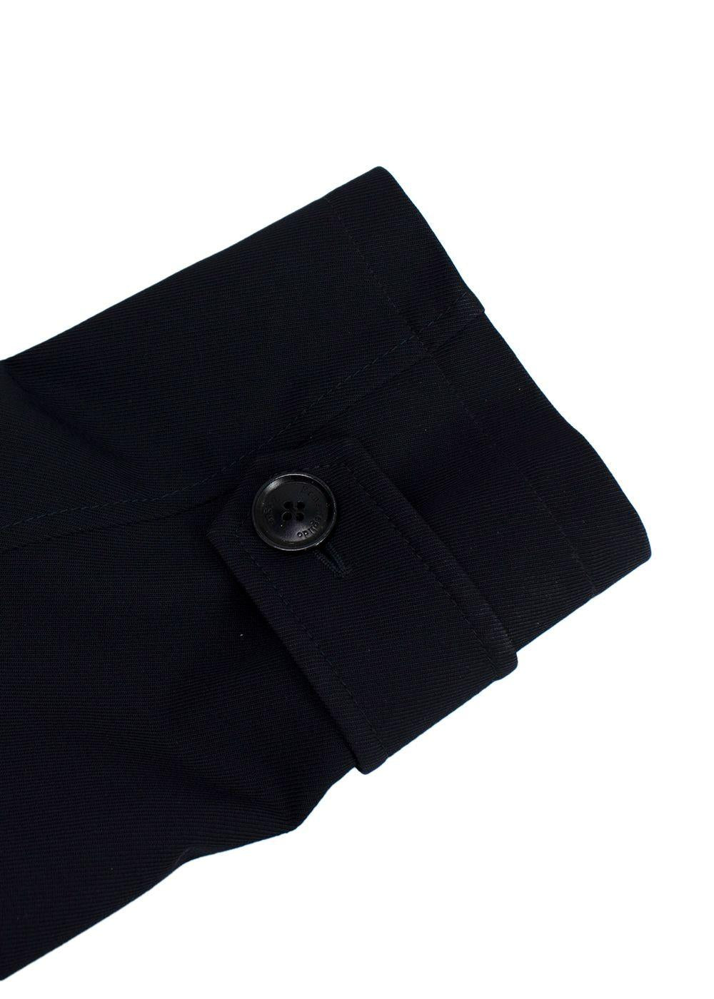Ermenegildo Zegna Navy Longline Wool Coat