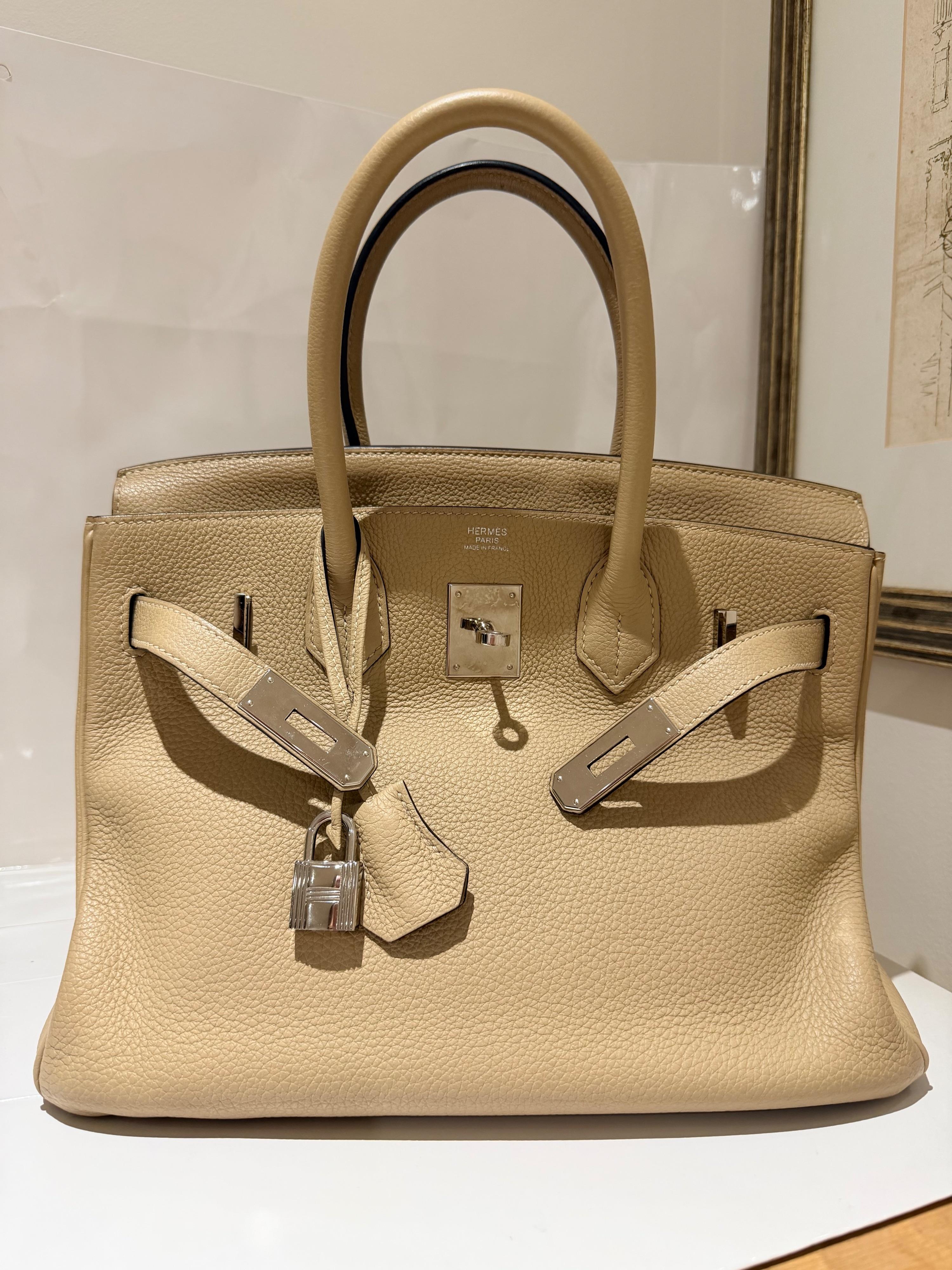 Hermes Trench Togo Leather Birkin 30 Bag