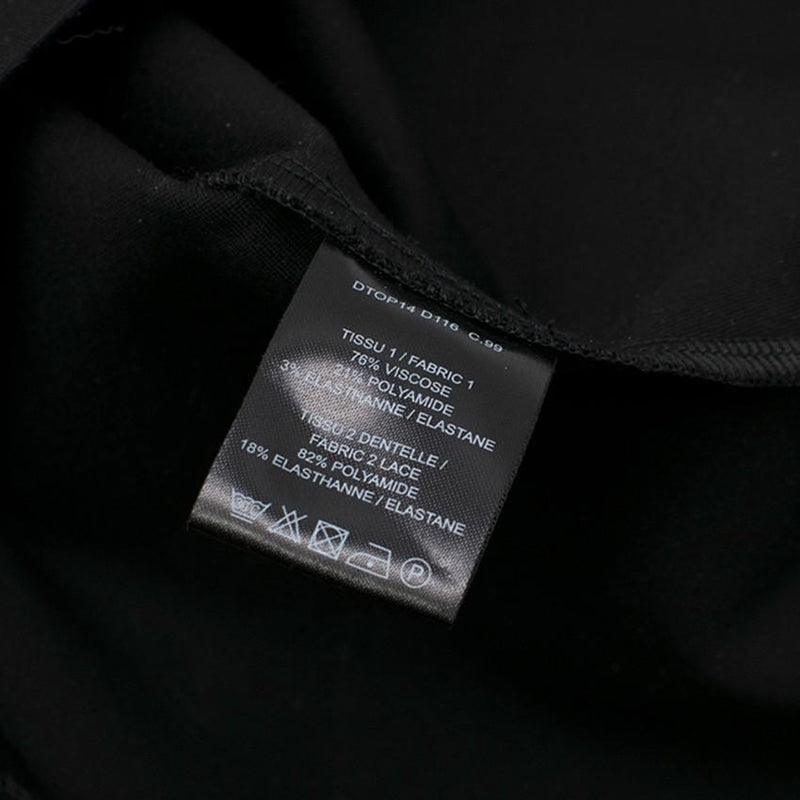 Bespoke Black Lace Panelled Top
