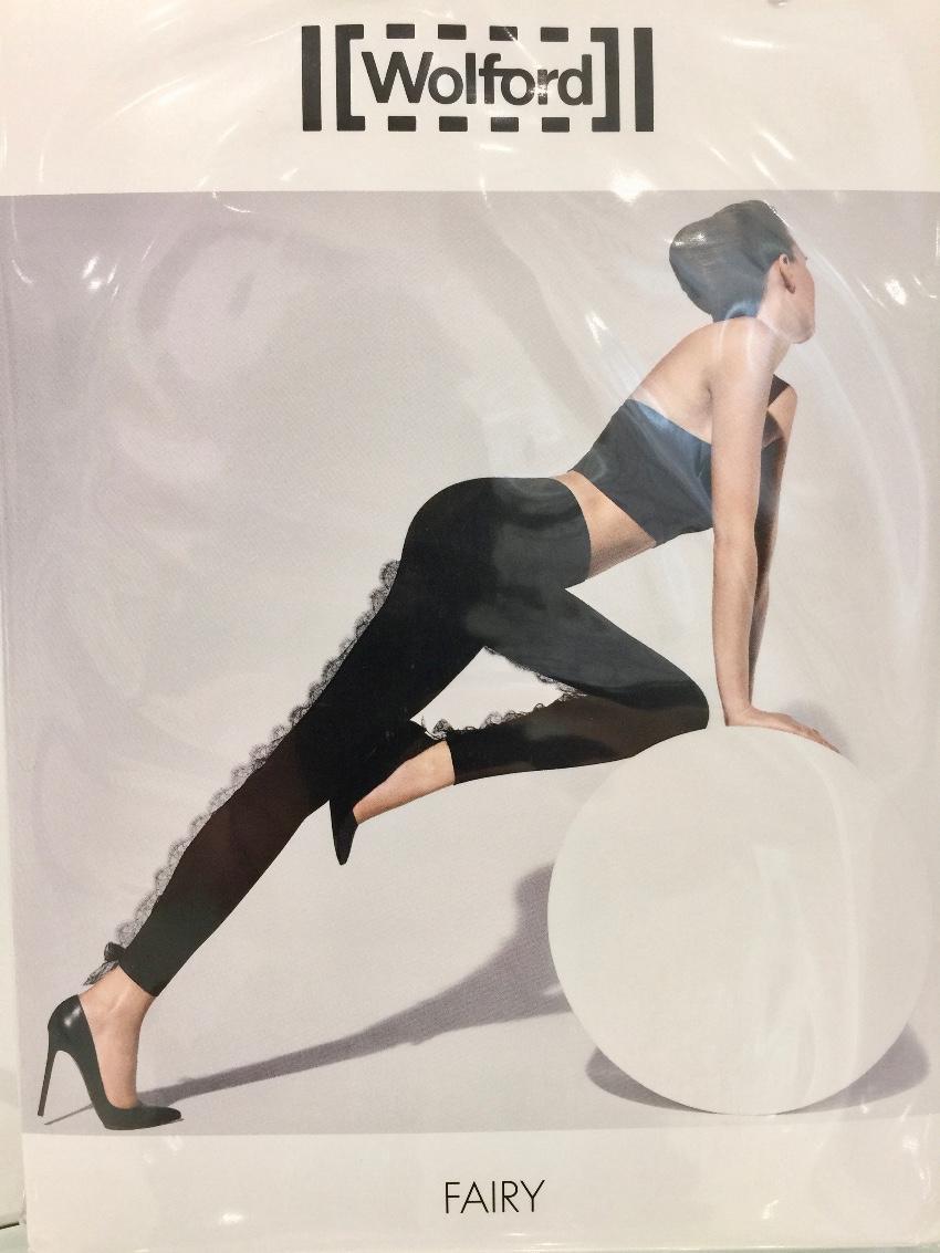 Wolford Black Chantilly Lace Fairy Leggings