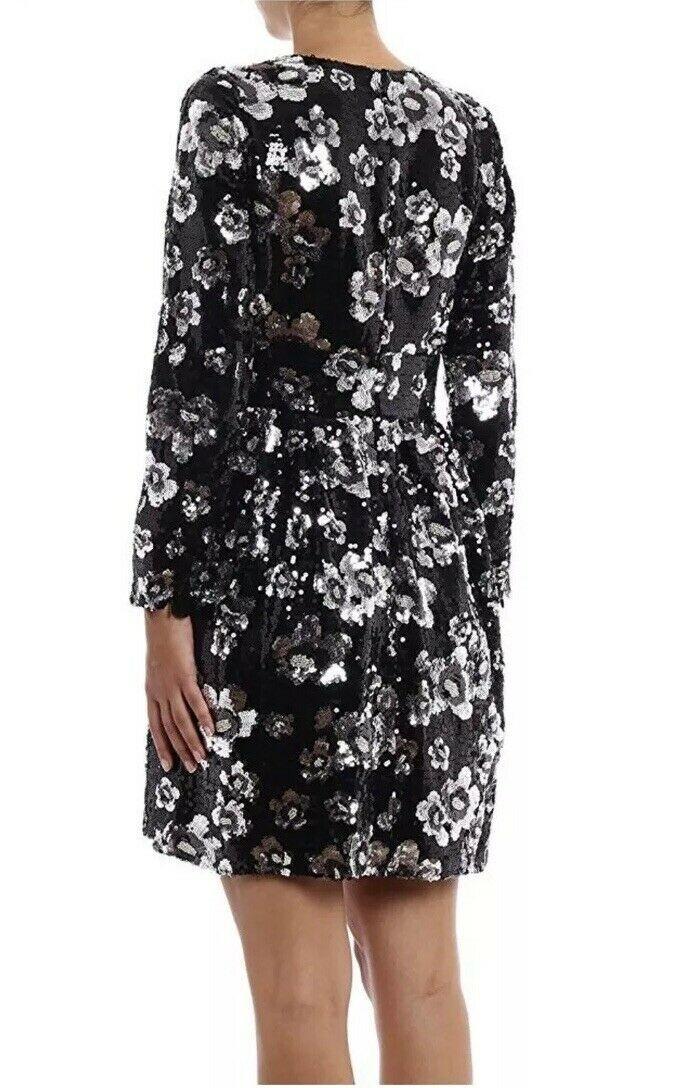 Michael Kors SEQUIN embellished BLACK floral dress