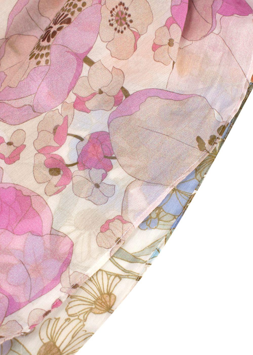 Zimmermann Floral Super Eight Ruffled Blouse