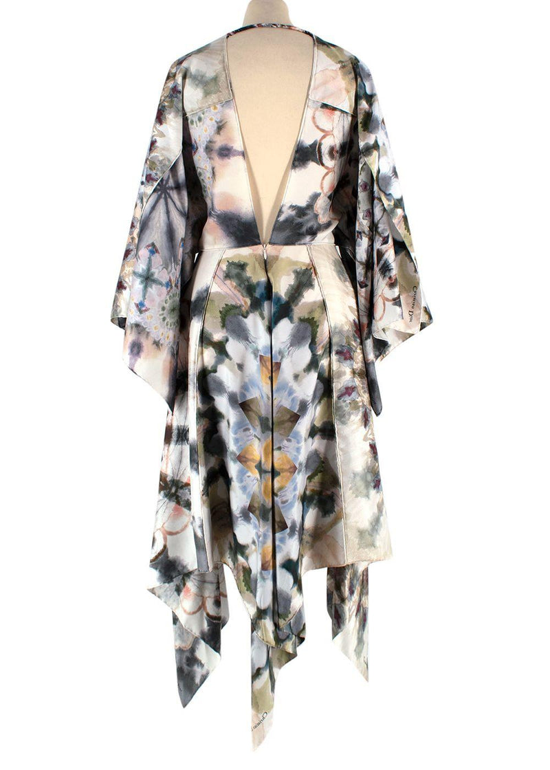 Dior Silk Smock Dress with 3/4 Sleeves