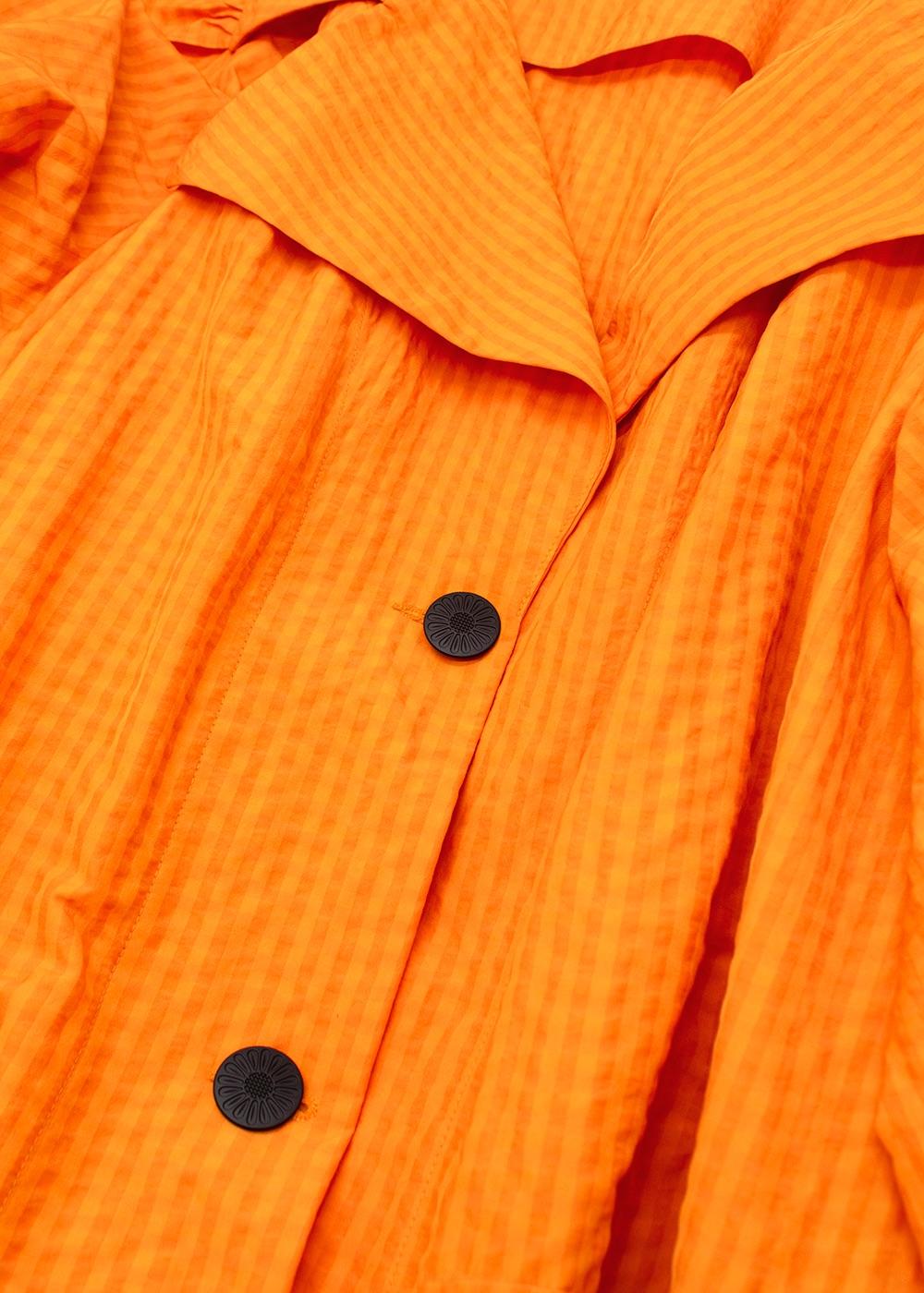Brogger Orange Sienna Gingham Trench Coat