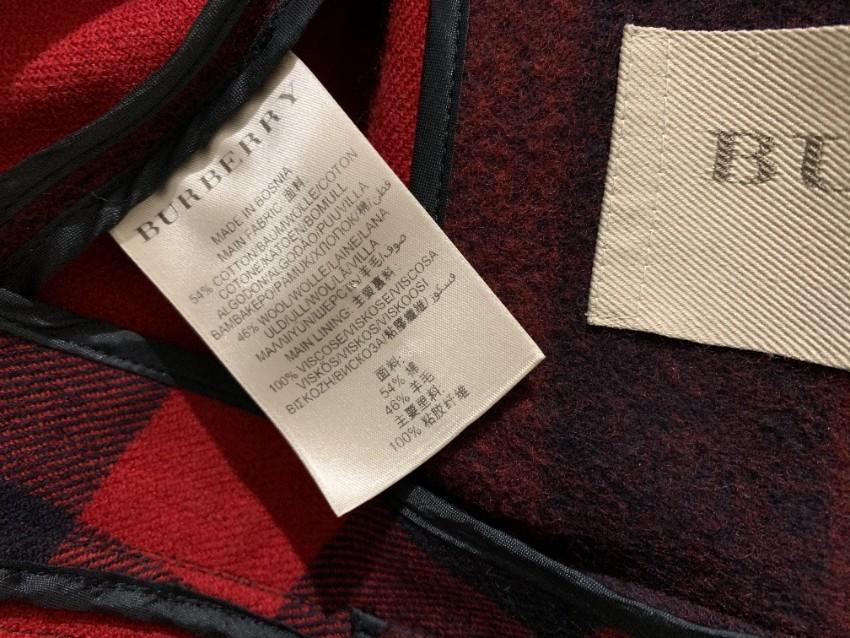 Burberry Brit Burgundy/Black Convertible High Neck Jacket
