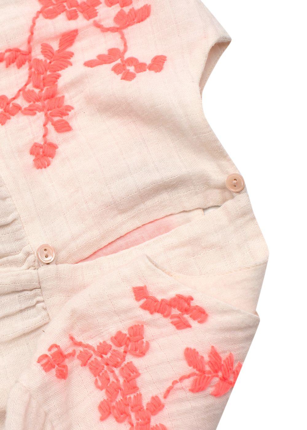 Kids Neon Embroidered Blush Top
