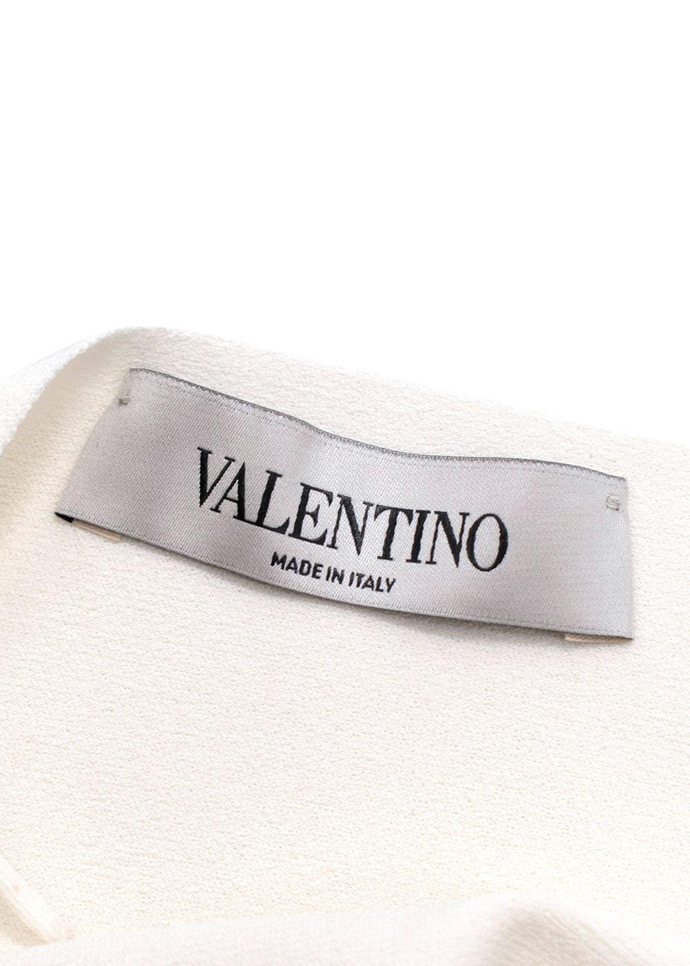 Valentino Fine Knit White Strappy Vest