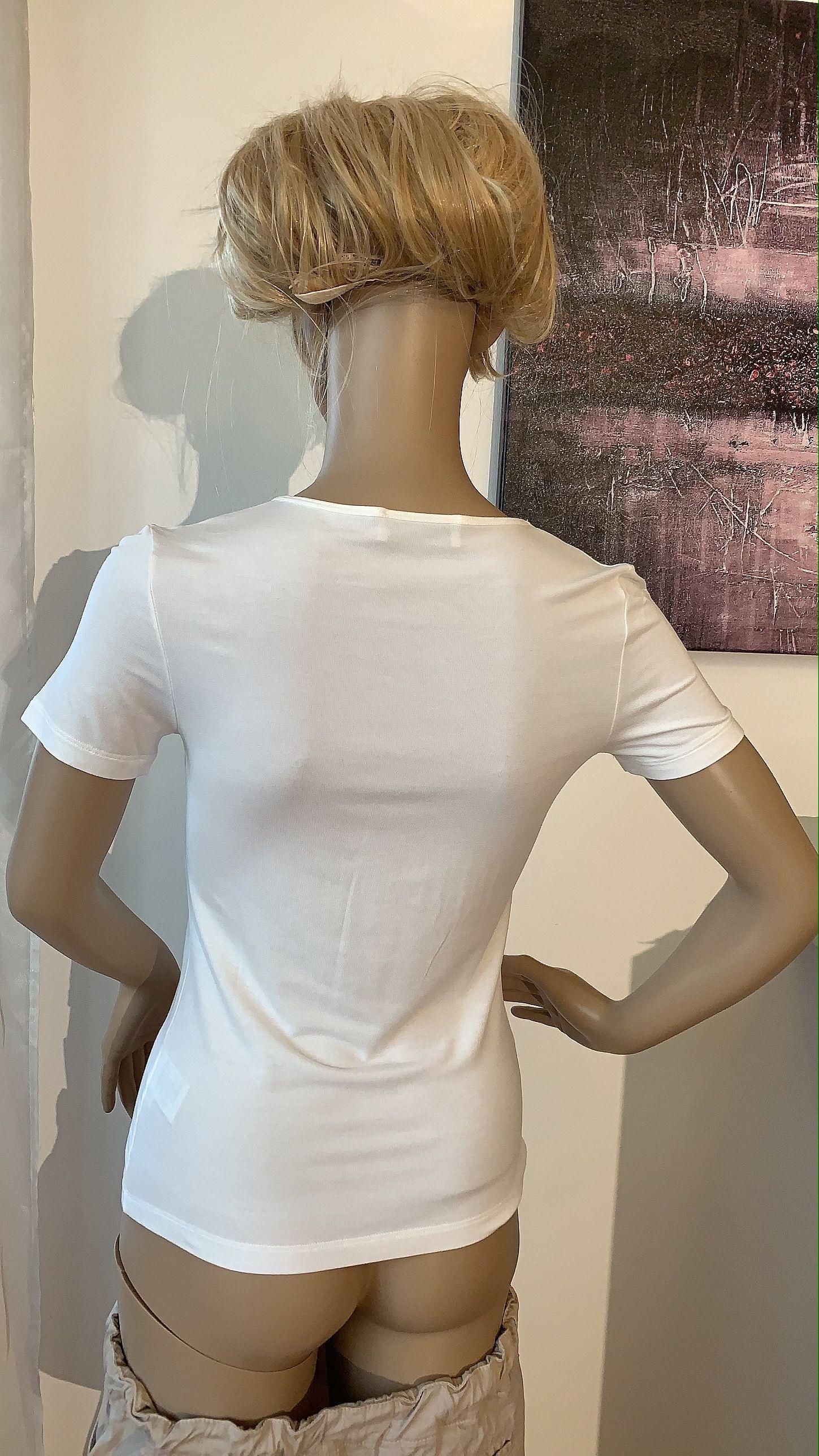 White Logo Print Cotton Jersey T-Shirt