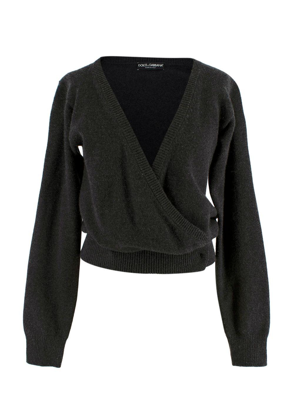 Dolce & Gabbana Grey Cashmere Wrap Jumper