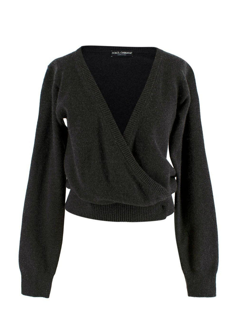 Dolce & Gabbana Grey Cashmere Wrap Jumper
