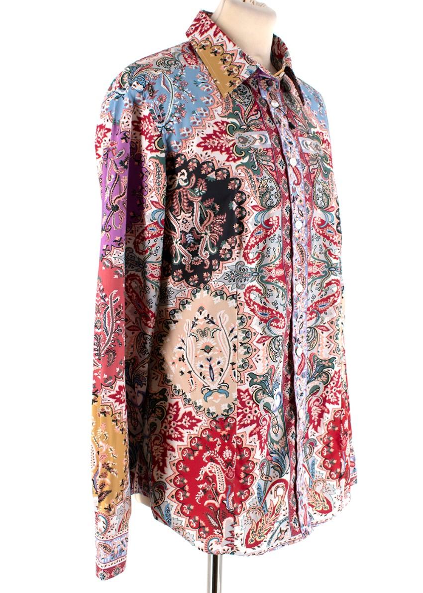 Etro Paisley Print Cotton Slim Fit Shirt