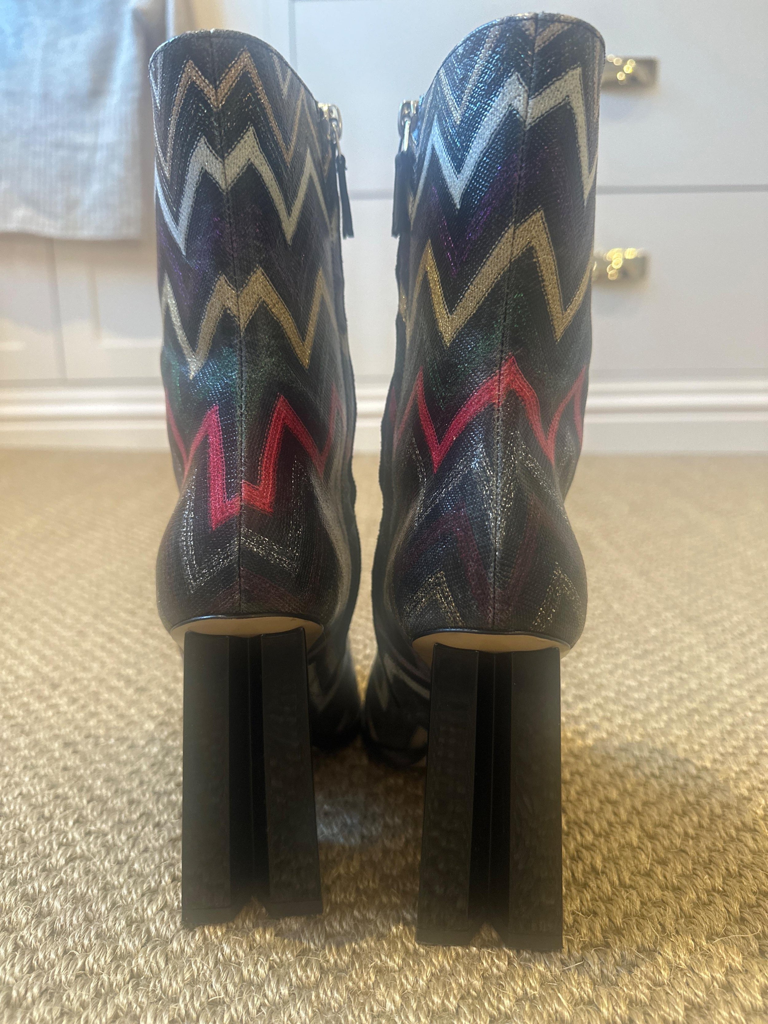 Missoni Multicoloured Zig Zag Ankle Boots