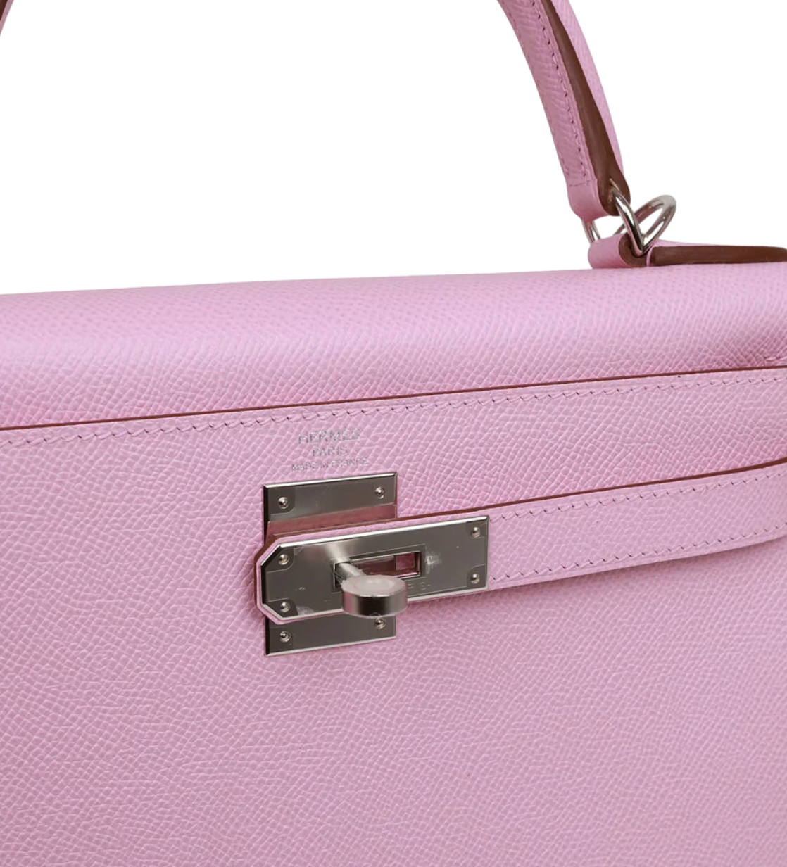 Hermès Kelly 28 Epsom Sellier Mauve Sylvestre
