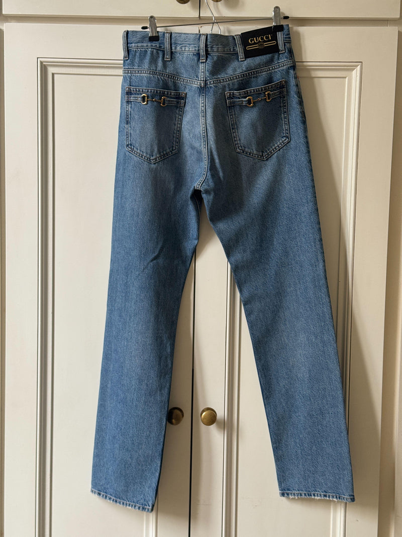 Gucci Unisex Horsebit Jeans