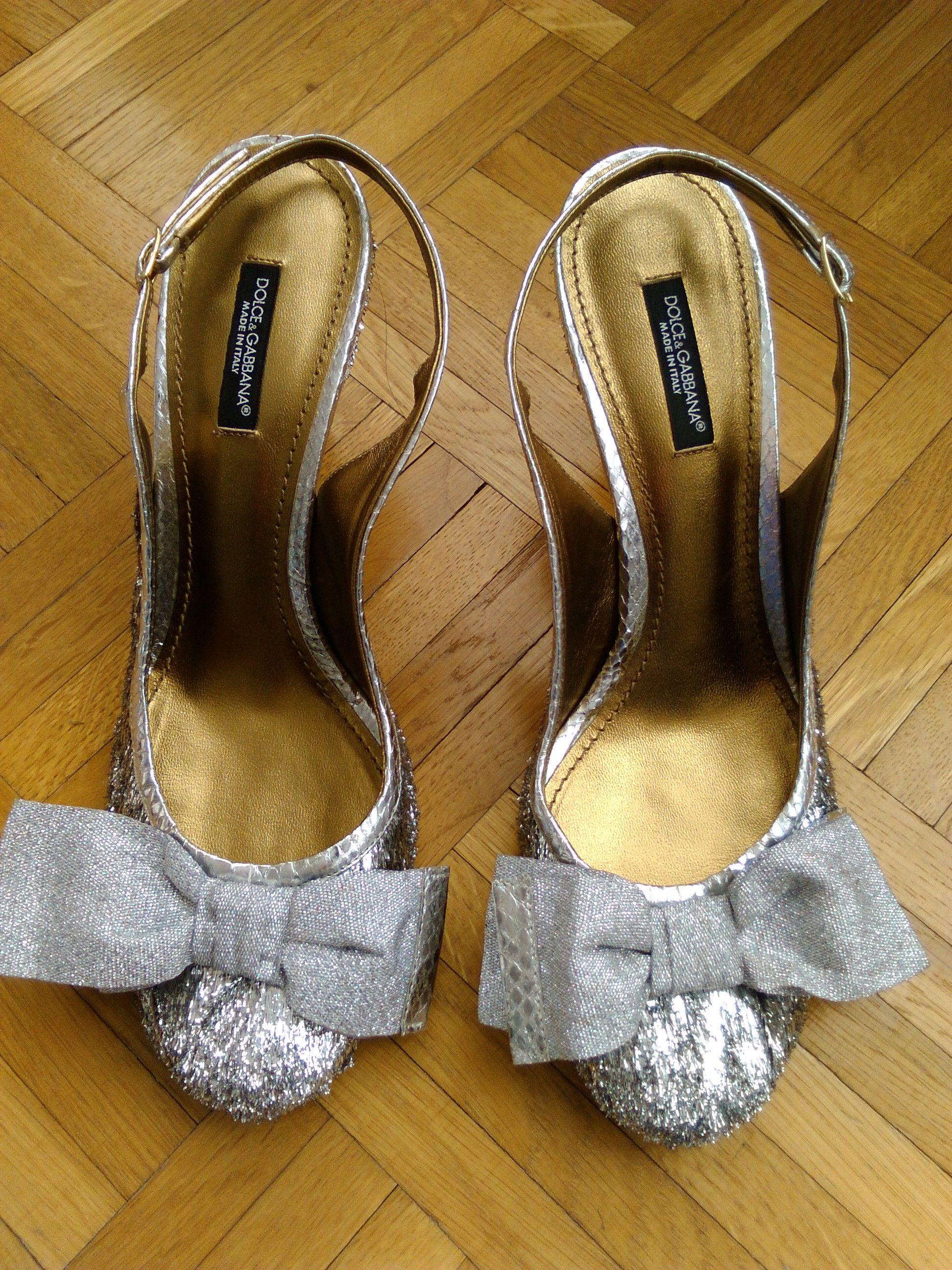 Silver lurex slingback heeled pumps