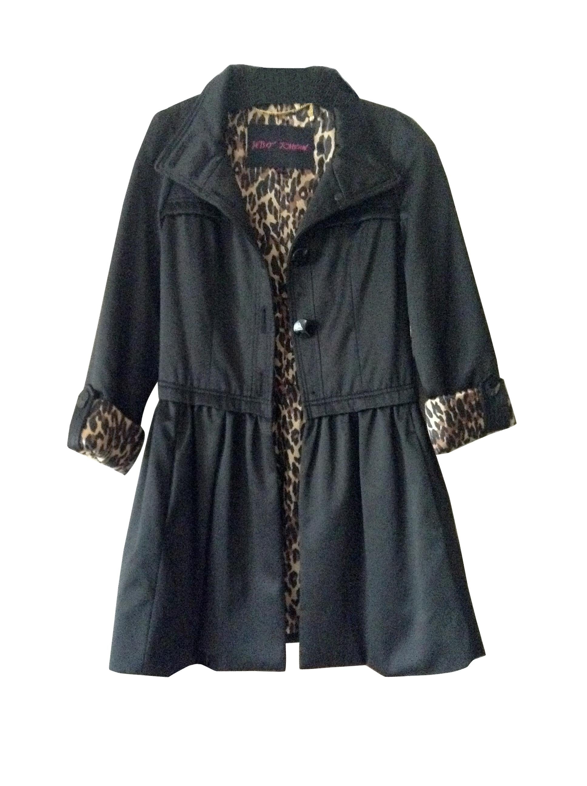 Betsey Johnson satin trench coat