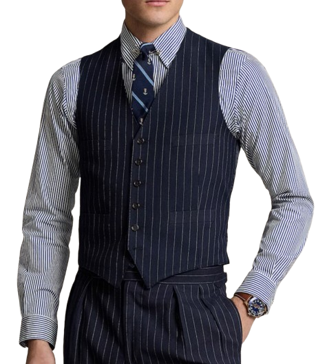 Polo Ralph Lauren Navy Pinstripe Waistcoat