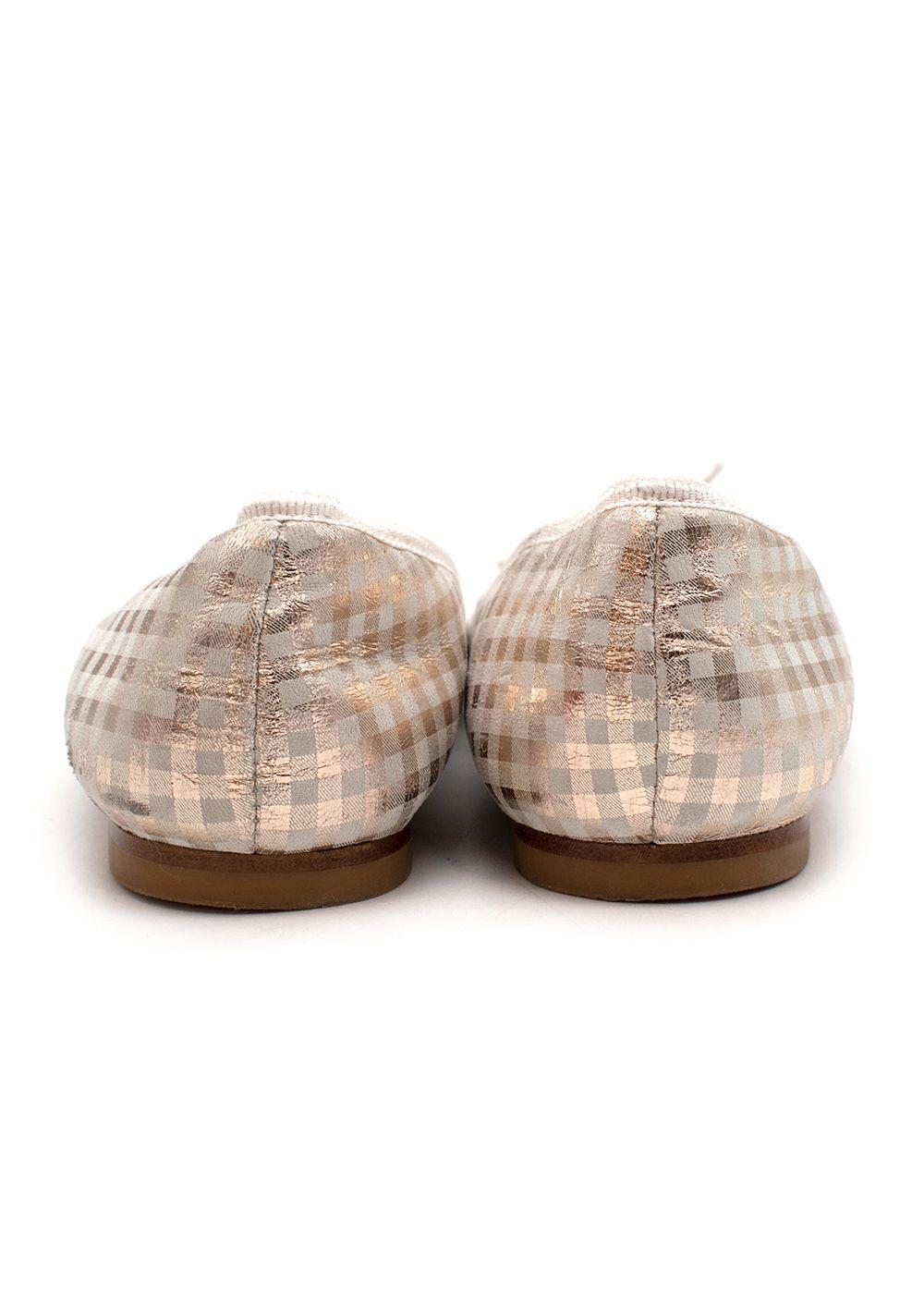Kids 34 plaid ballerinas