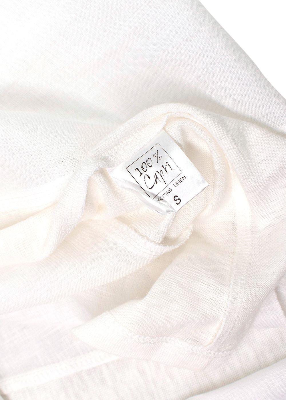 100% Capri white Linen dress