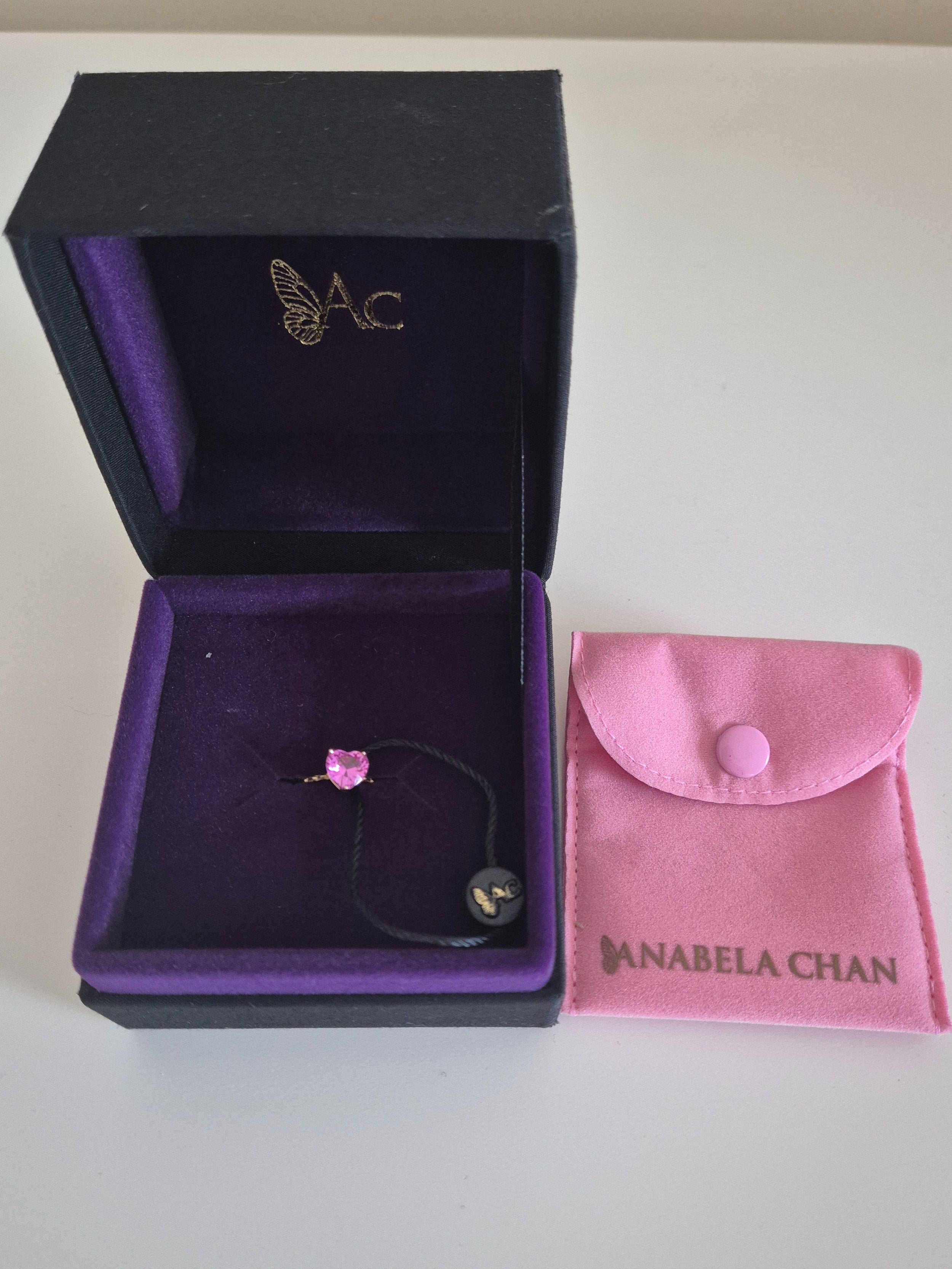 Anabela Chan Lab Grown Mini Pink Sapphire Heart Ring