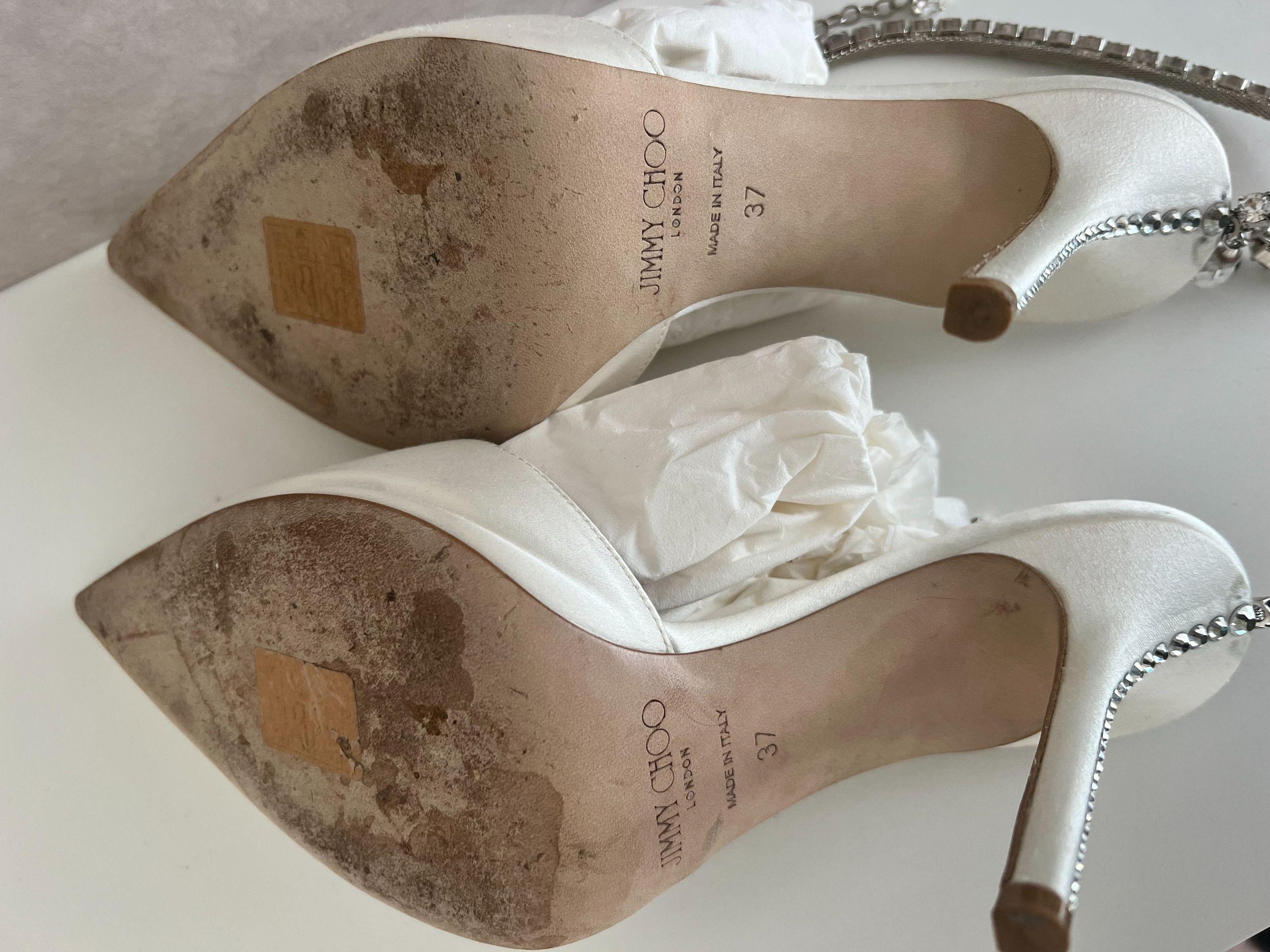 Saeda 100mm Crystal Anklet Pumps