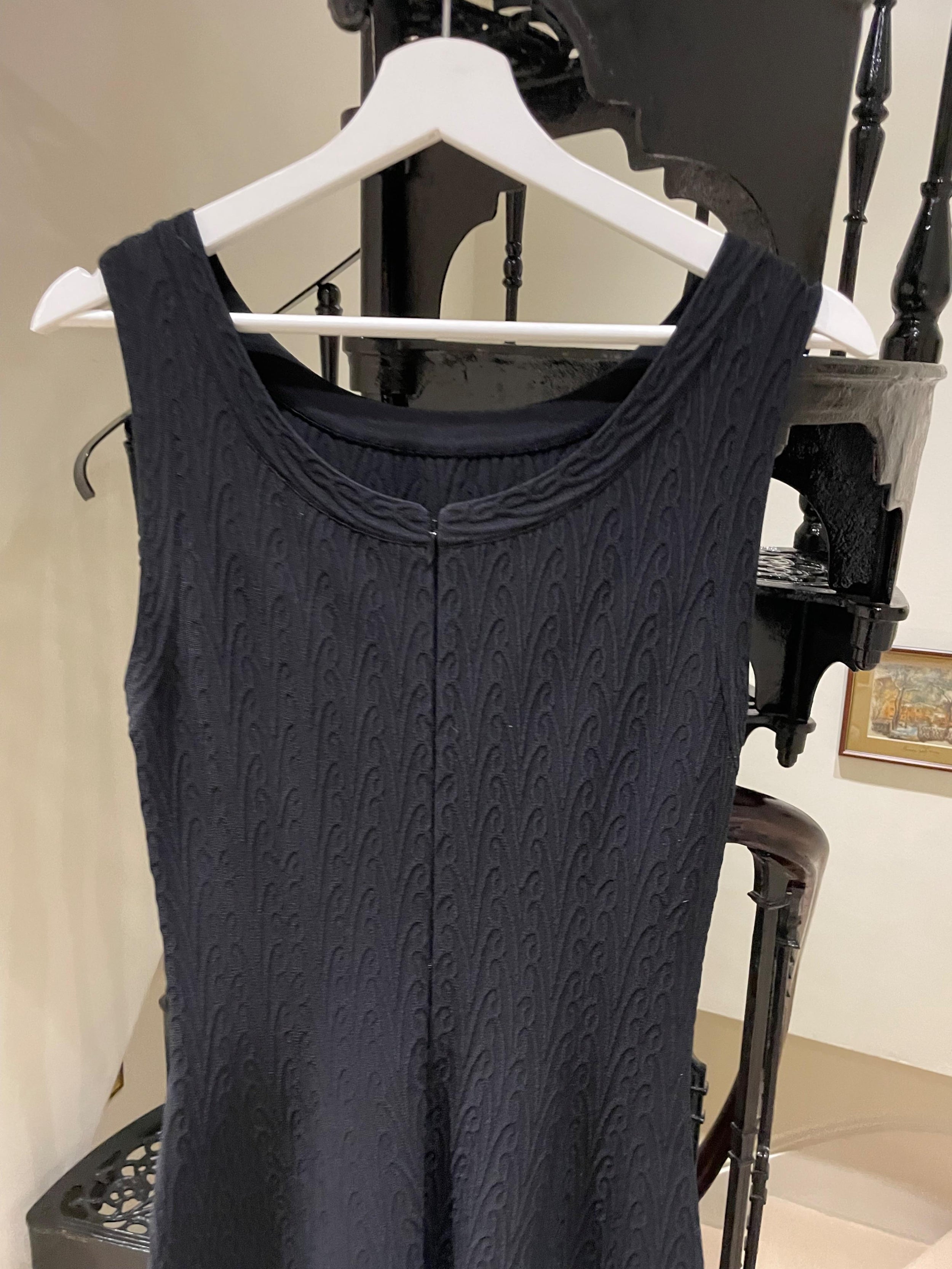 Alaia Black Textured Maxi Dress