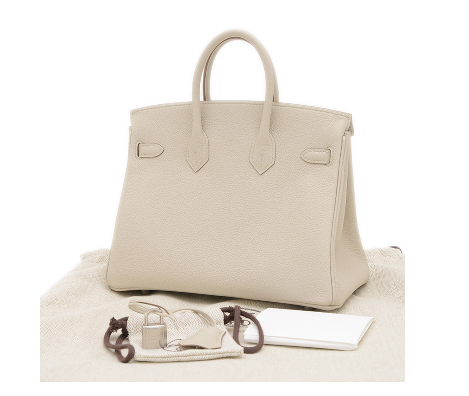 Hermès Cream Birkin 25 in Taurillon Clemence