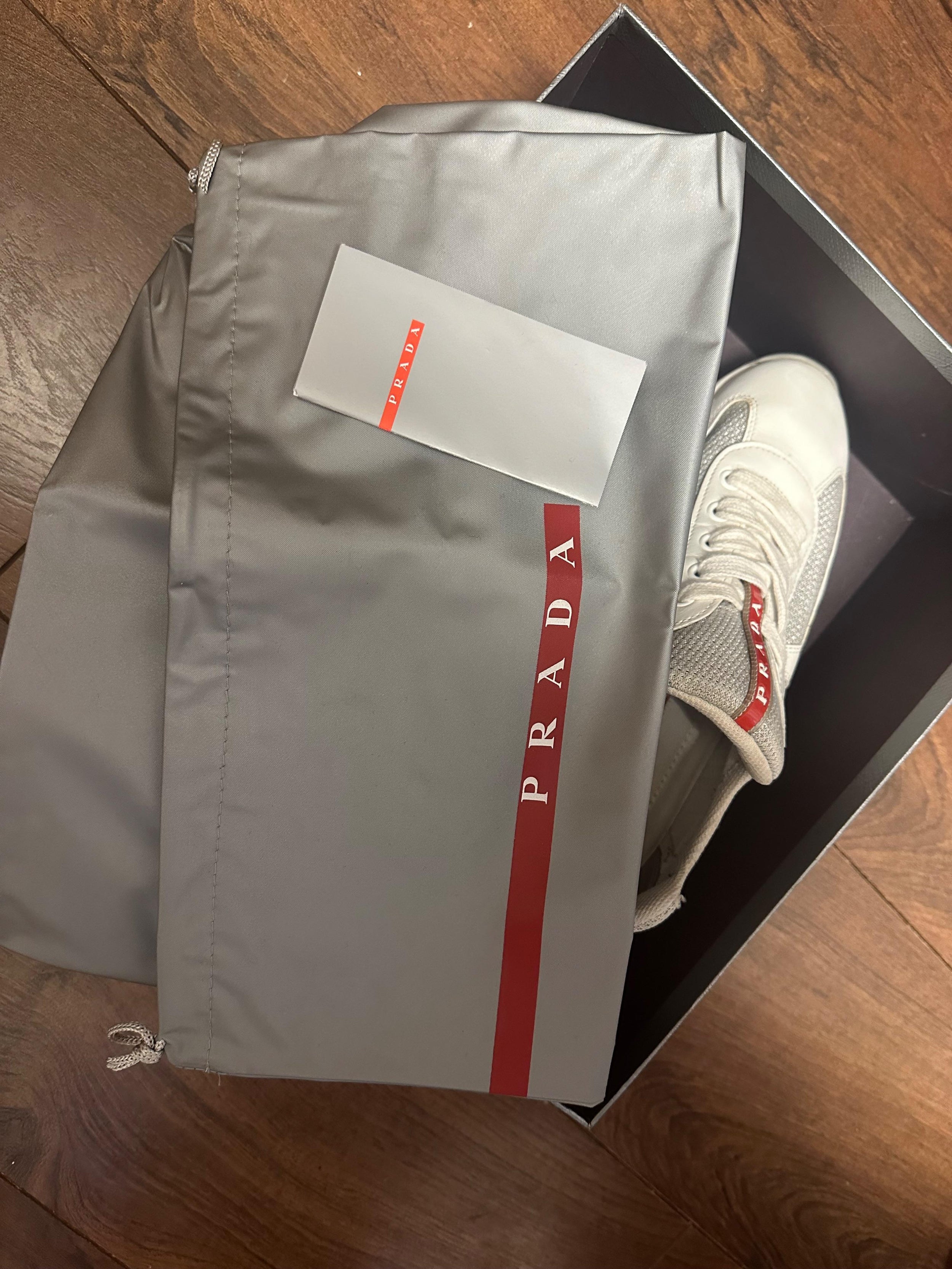 Prada White Americas Cup Soft Trainers