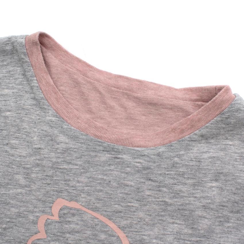 Stella McCartney Grey/Pink Good Day/Bad Day Cotton Reversible Sweater
