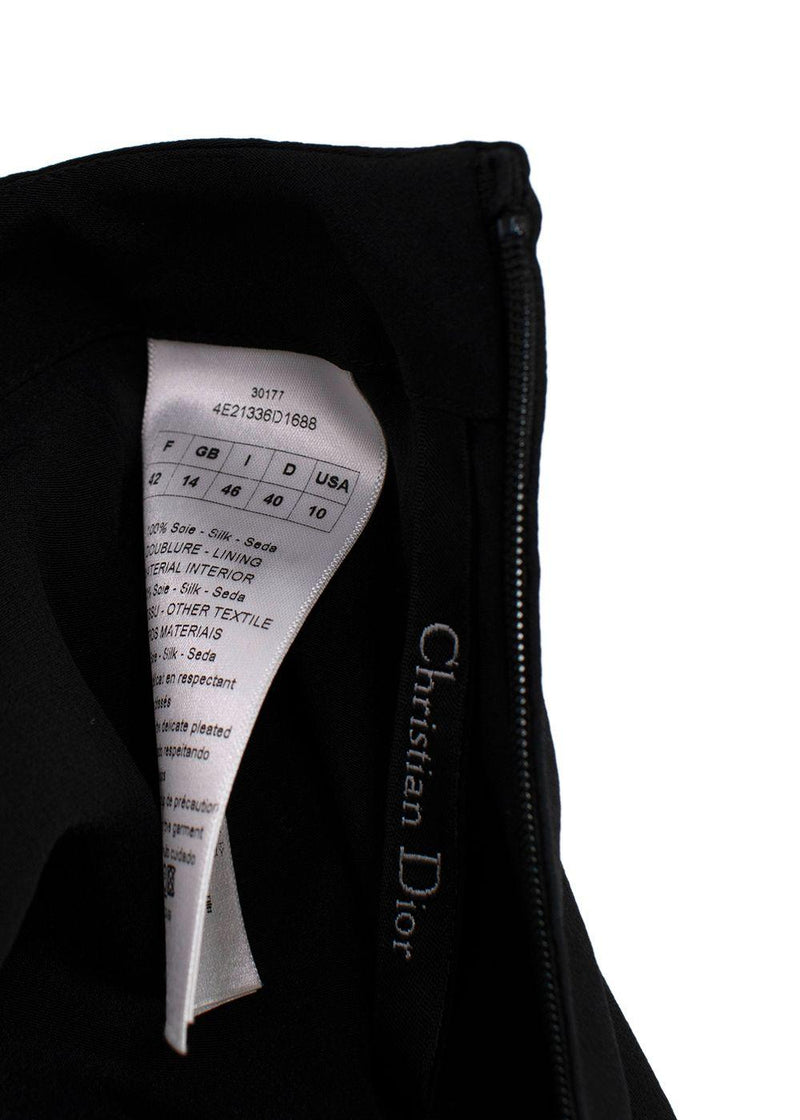 Christian Dior Pink Pleated Asymmetric Silk Skirt