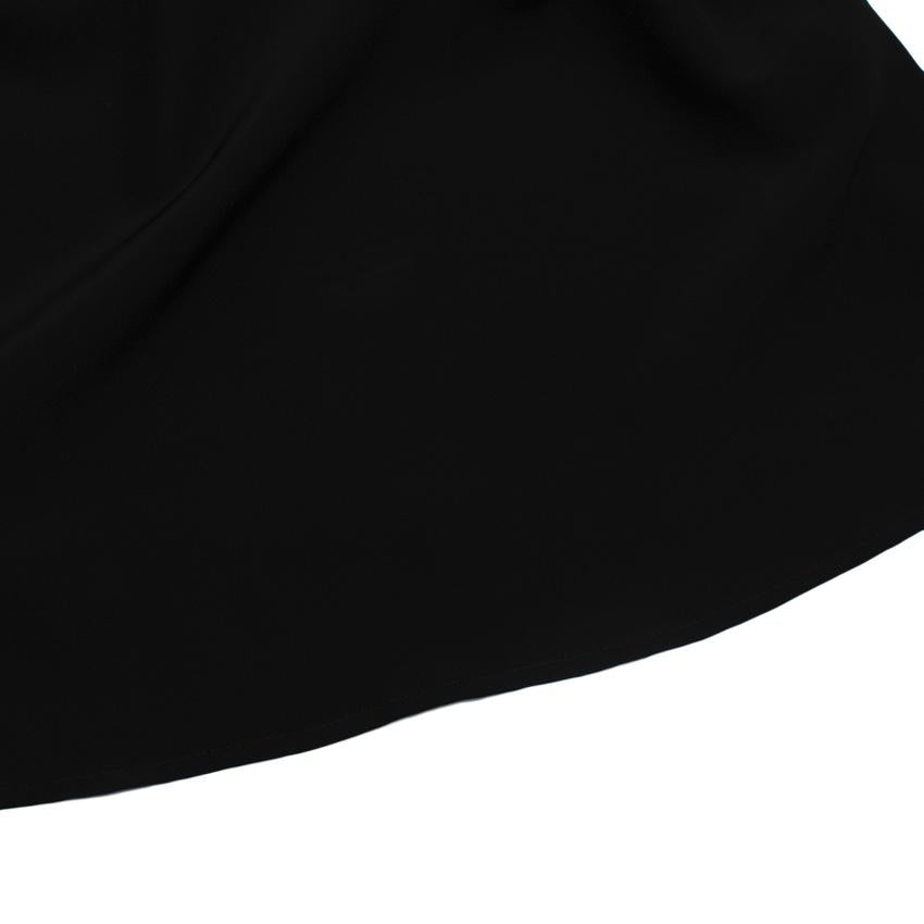 Red Valentino Black Silk Crepe Ruffled Blouse