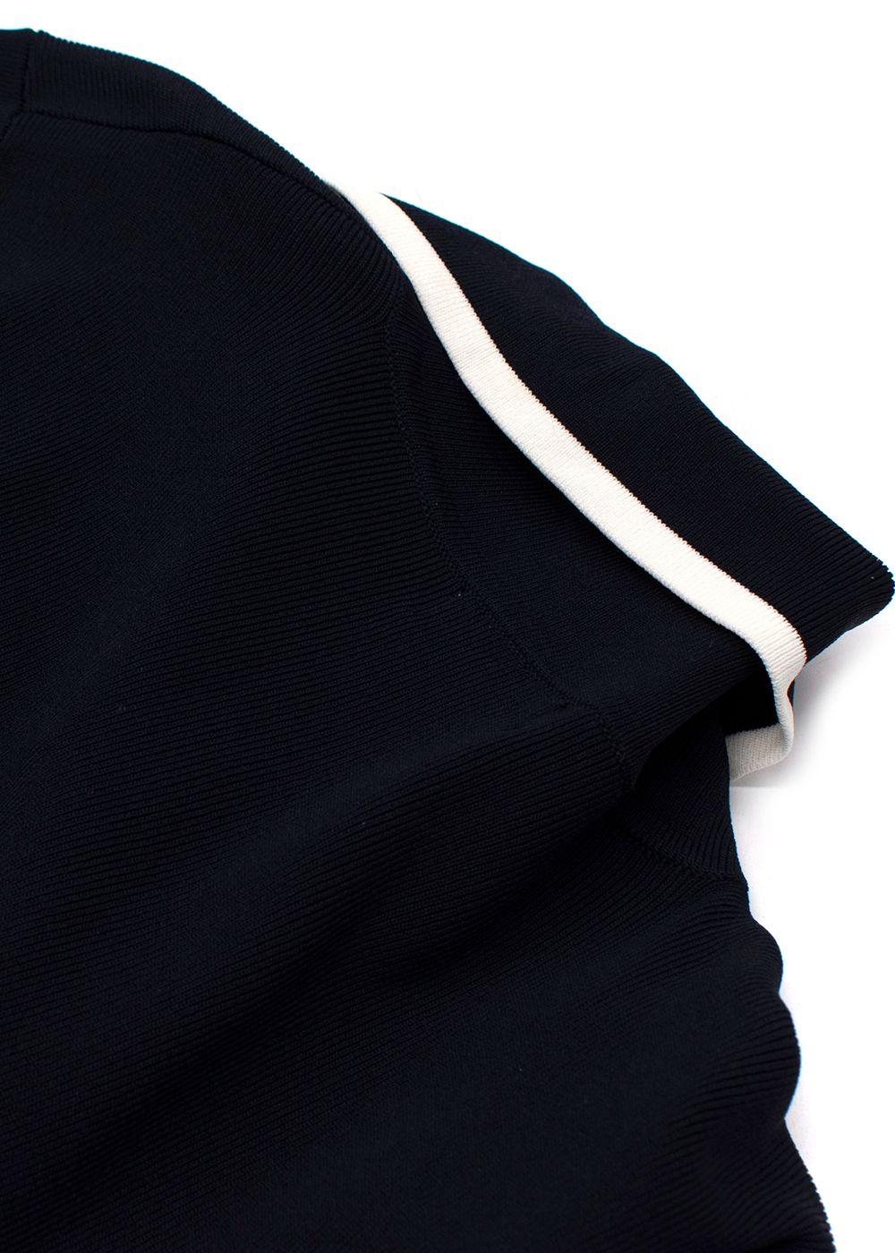 Claudie Pierlot Navy Double Breasted Knitted Blazer