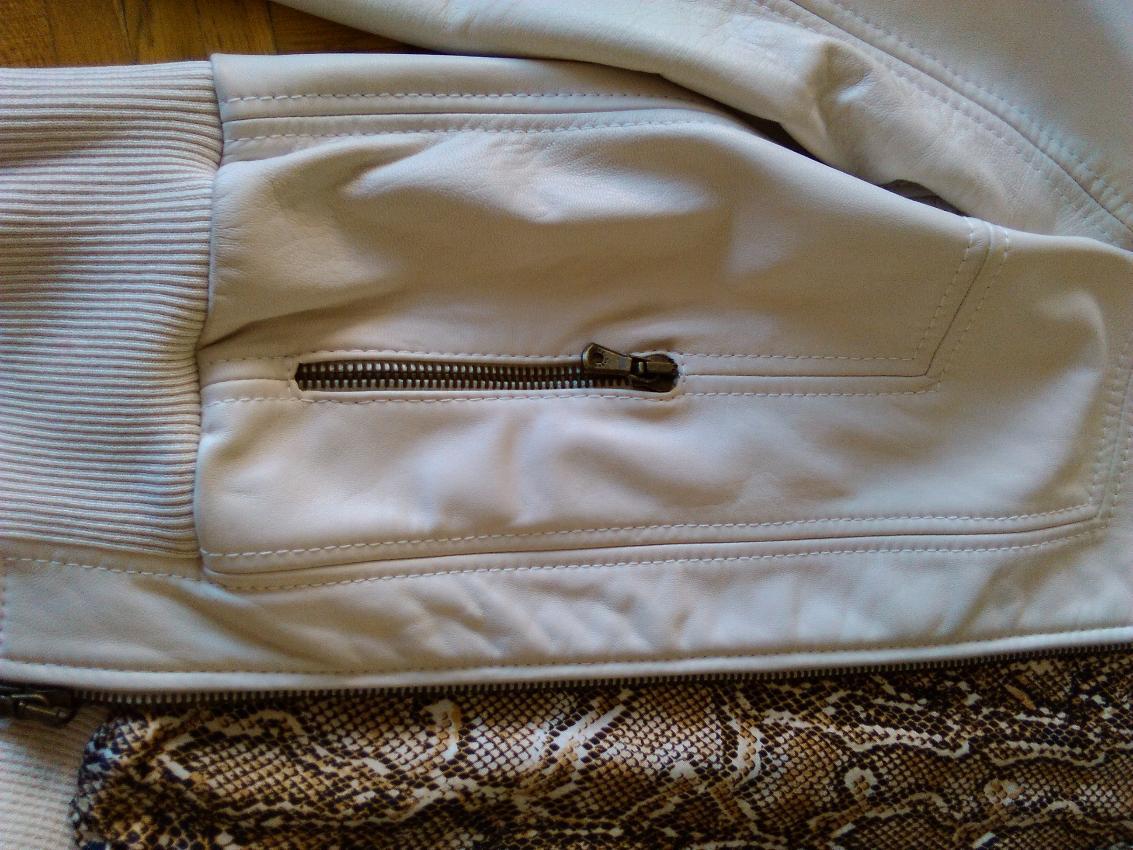 Dolce & Gabbana Womens White Leather Jacket