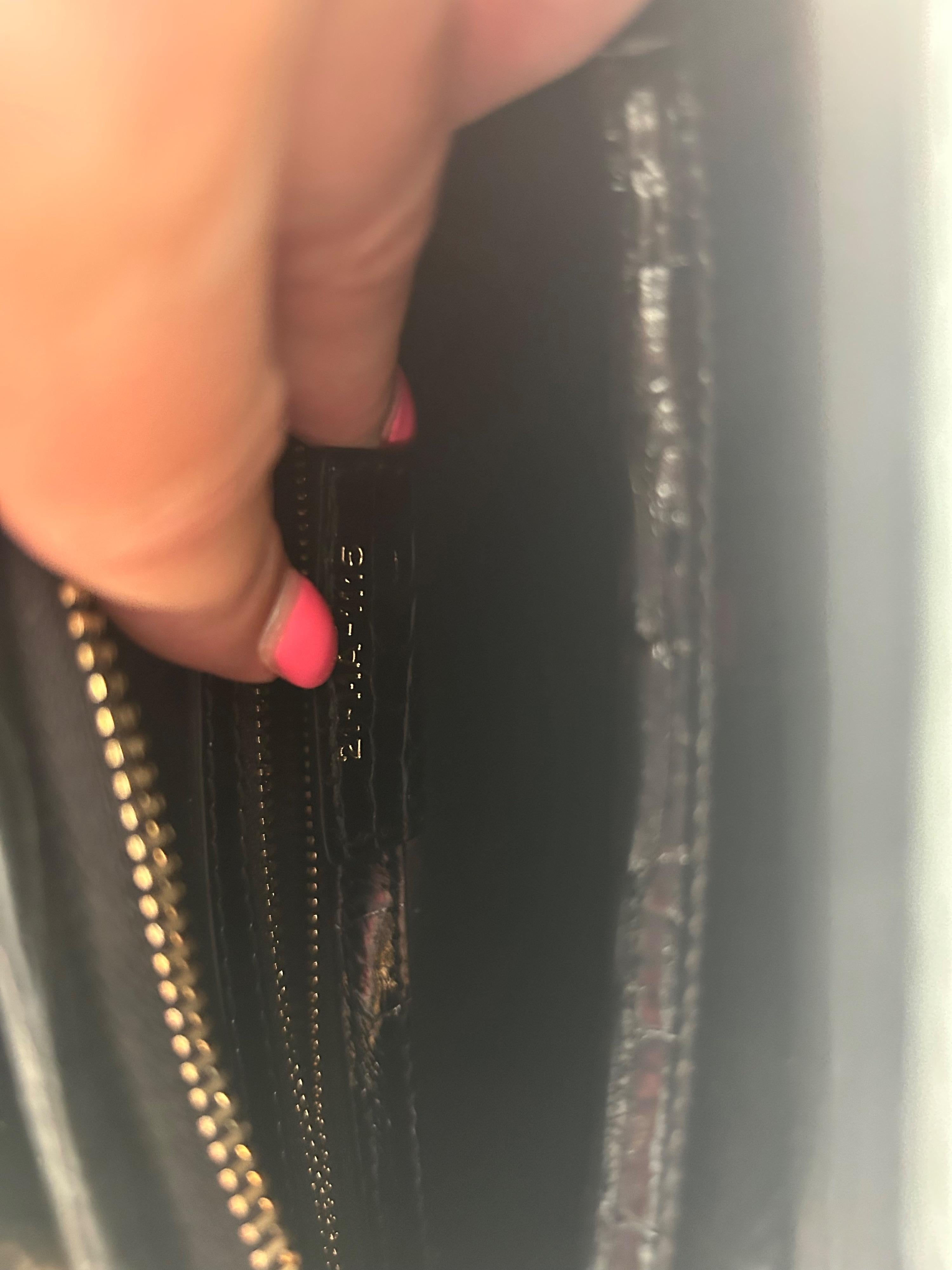Dior Medium Lady Dior Black Alligator Bag