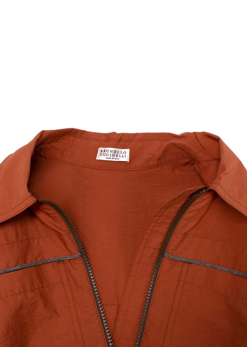 Brunello Cucinelli Burnt Orange Playsuit
